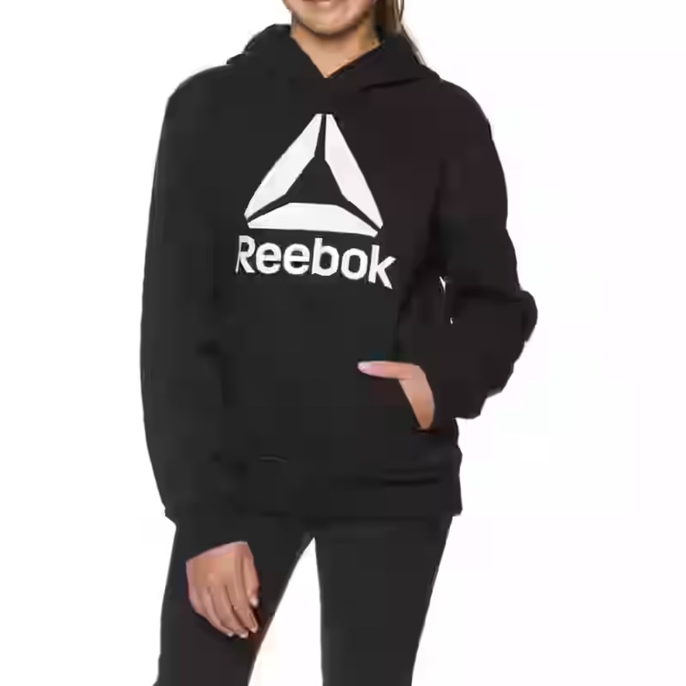 Reebok Black Pullover Hoodie- women's small